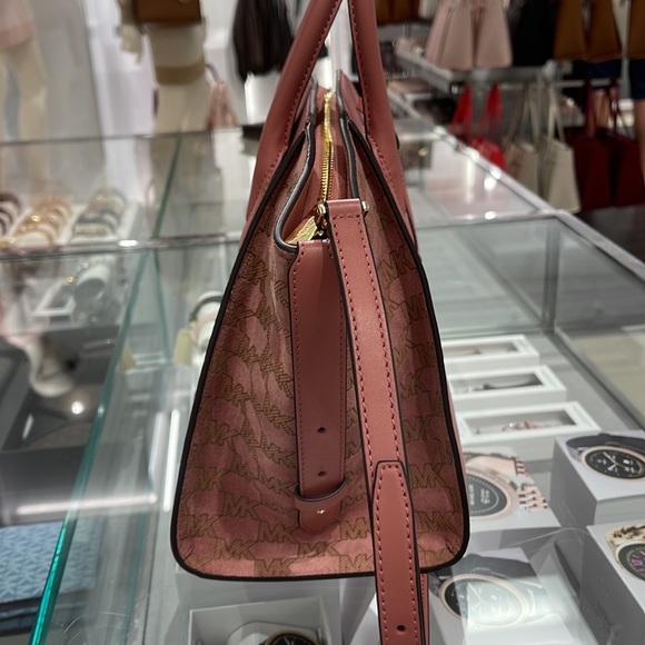 Michael Kors Avril Large Top Zip Satchel Shoulder Bag 
Rose - Picture 13 of 16